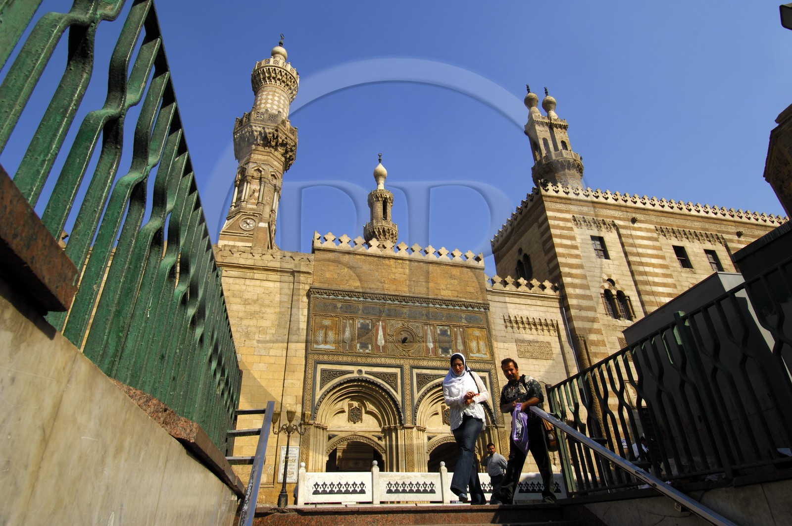 Egypte, Le Caire, entrée principale de la Mosquée El-Azhar