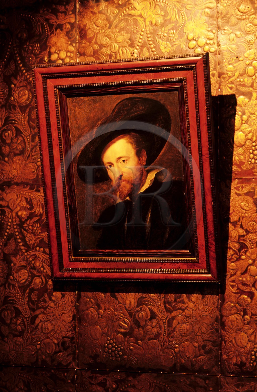 Belgium, Flanders, Antwerp (Antwerpen), house of Rubens, self portrait of the painter