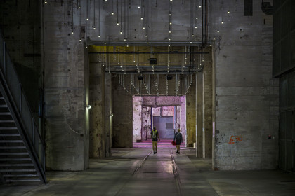 France, Loire-Atlantique (44), Saint-Nazaire, réhabilitation de la base sous-marine allemande construite lors de la dernière guerre mondiale et transformée en espace culturel