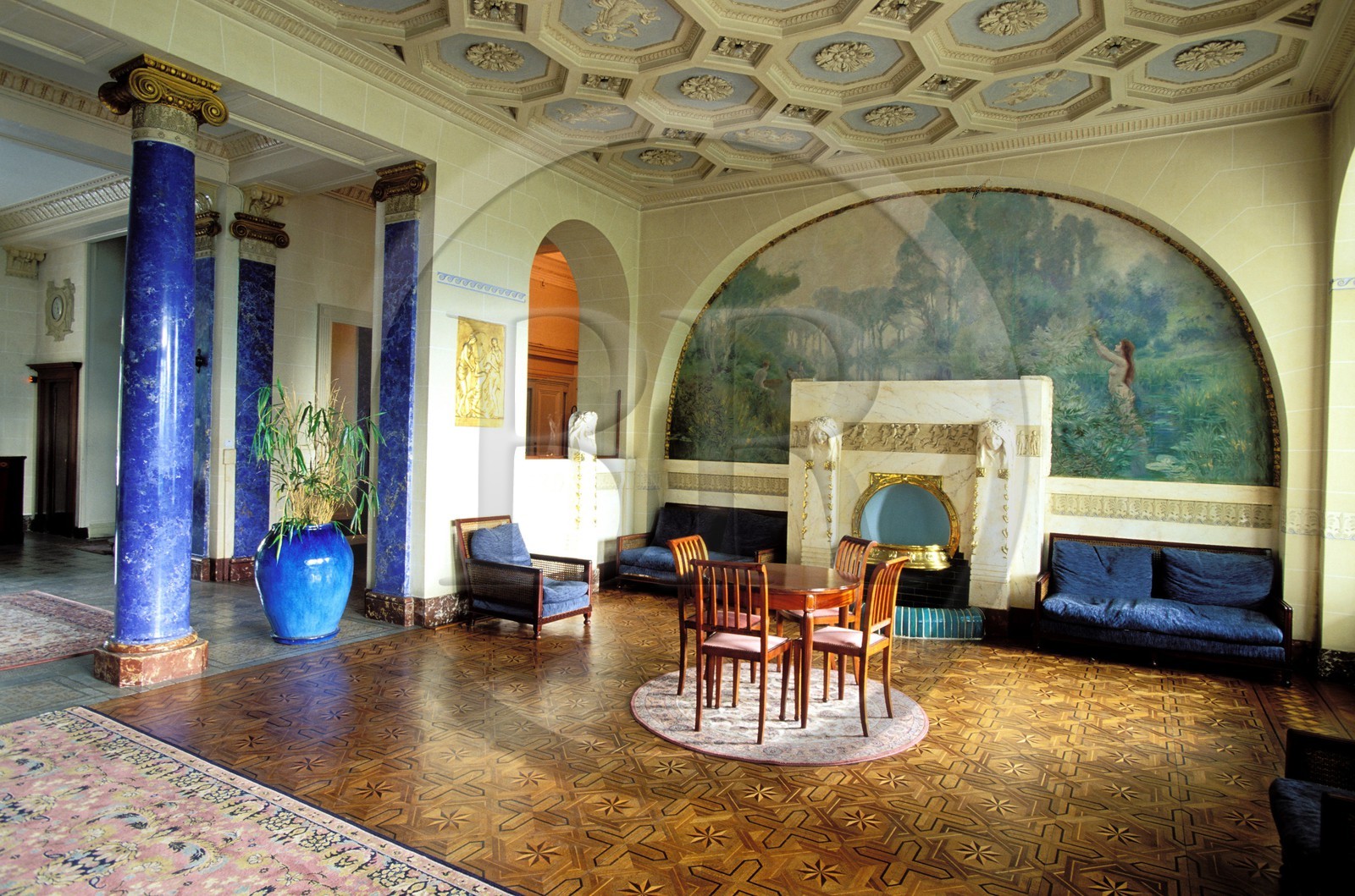 France, Savoie (73), Aix-les-Bains, l' ancien palace Royal-Splendide, l' ancien hall