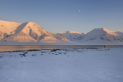 Norvège, Svalbard, Spitzberg, Longyearbyen, Adventfjorden