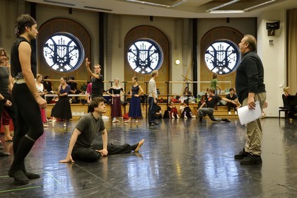 France, Paris, Garnier Opera, rehearsal of Don Quixote, assistant ballet master Fabrice Bourgeois