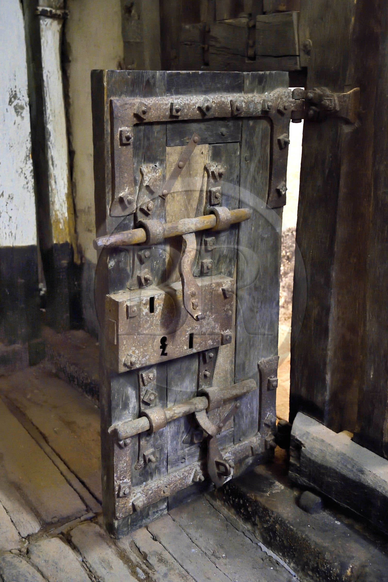 France, Allier (03), former province of Bourbonnais, Moulins, the Mal-Coiffee Tower of the former Chateau des Ducs de Bourbon that was transformed into a prison until 1984, dungeons in the basements (1780)