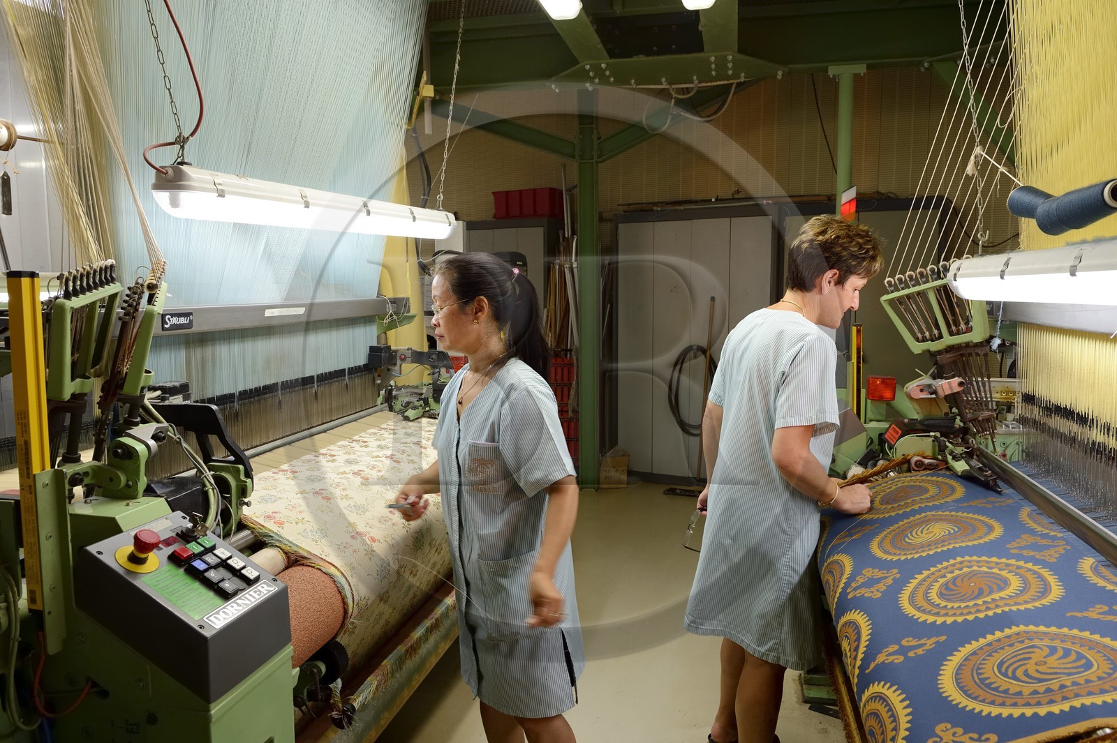 France, Rhone, Lyon, La Croix Rousse District, Silk manufacturer Prelle, mecanic loom