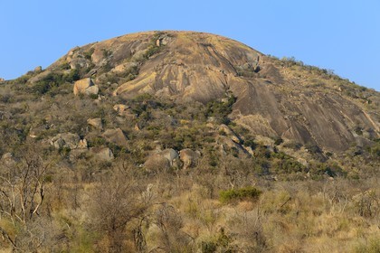 Zimbabwe, Matabeleland South Province, Matobo or Matopos Hills National Park, listed as World Heritage by UNESCO, rocky hills