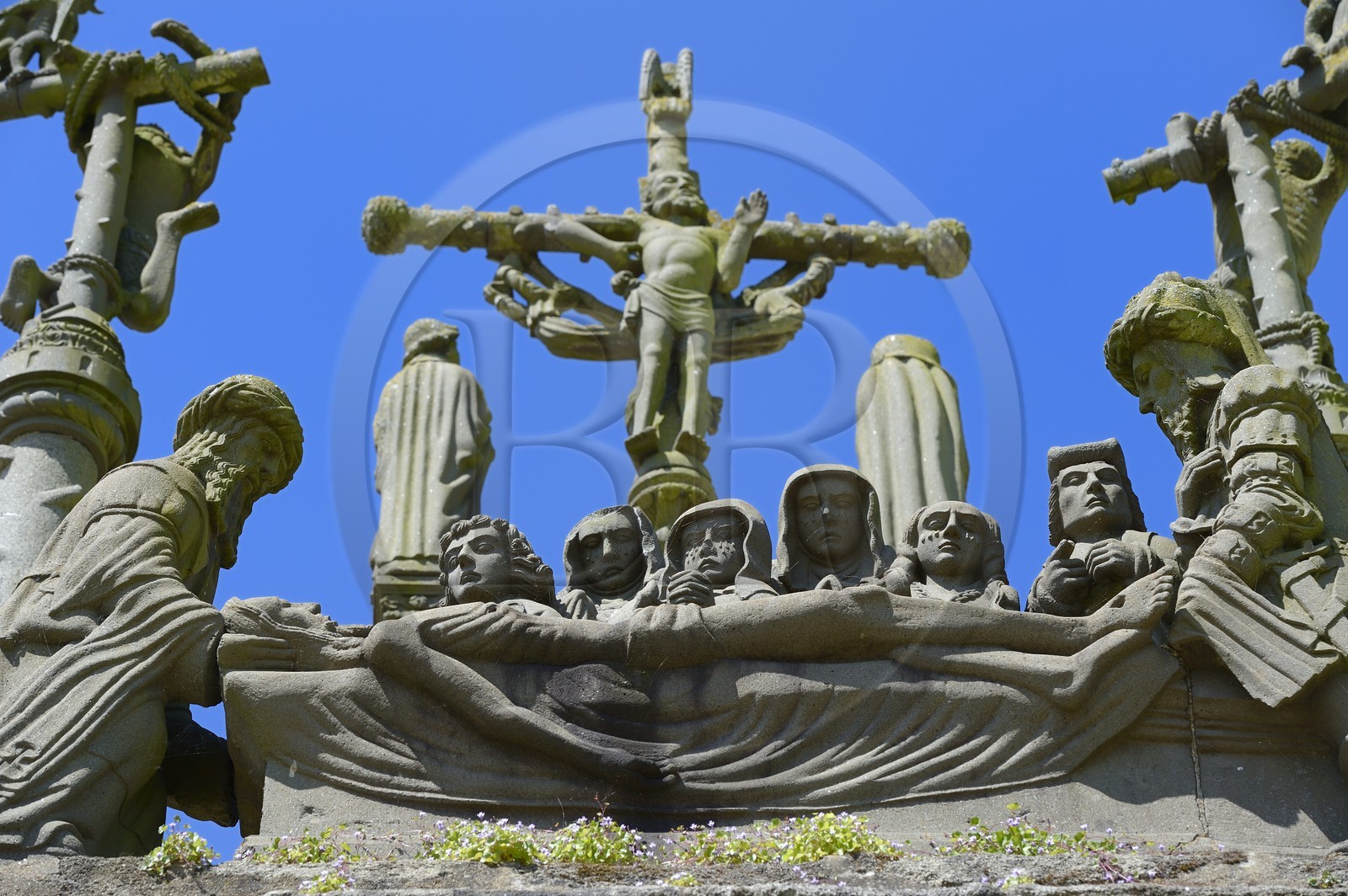 France, Finistere, Pleyben, the calvary in the Parish close (enclos paroissial)