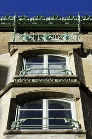 France, Paris (75), le Castel-Beranger, immeuble du 14 rue La Fontaine de style Art Nouveau  par Hector Guimard