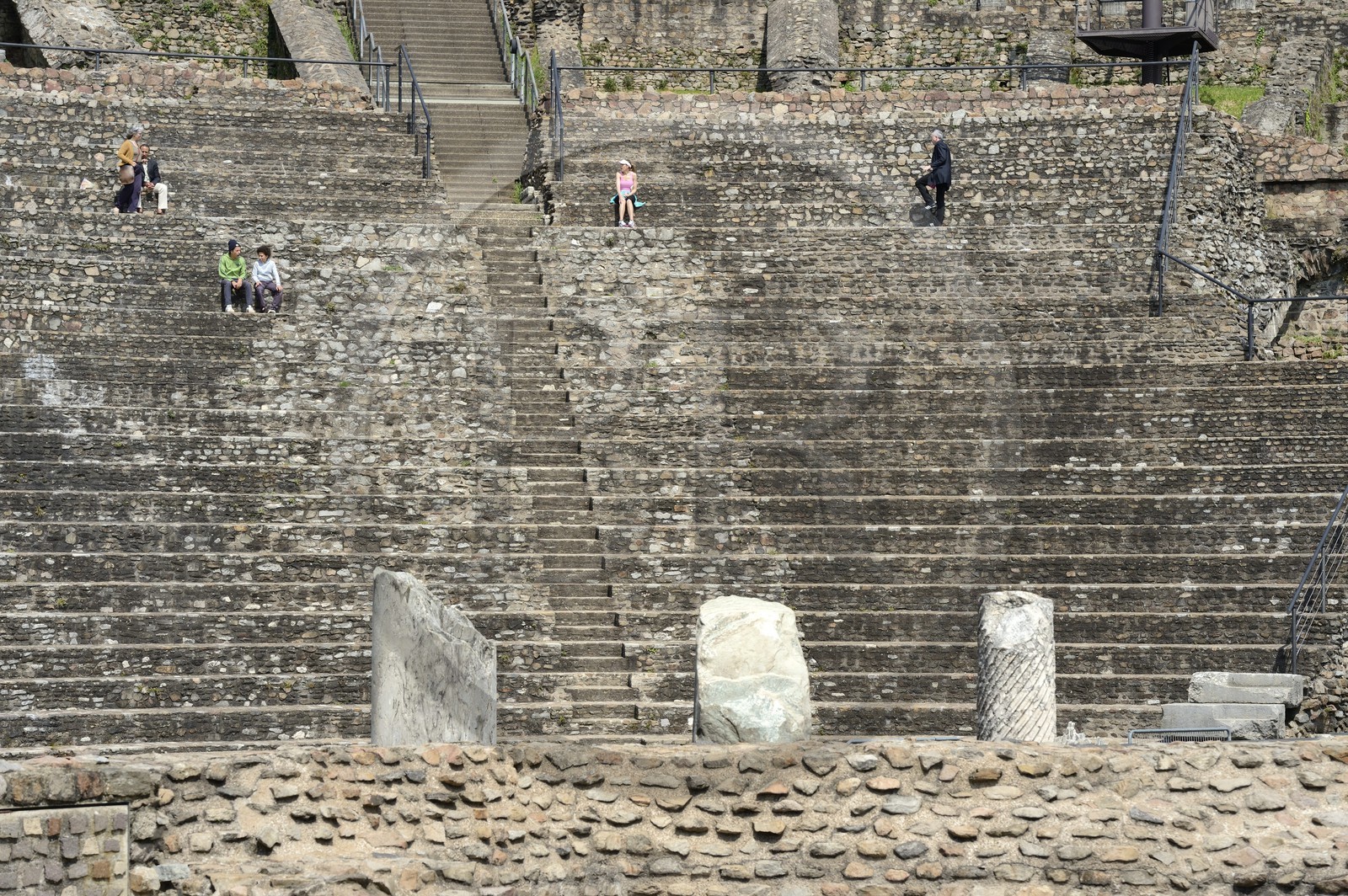 France, Rhône (69), Lyon, site historique classé Patrimoine Mondial de l'UNESCO, colline de Fourvière, théâtre romain