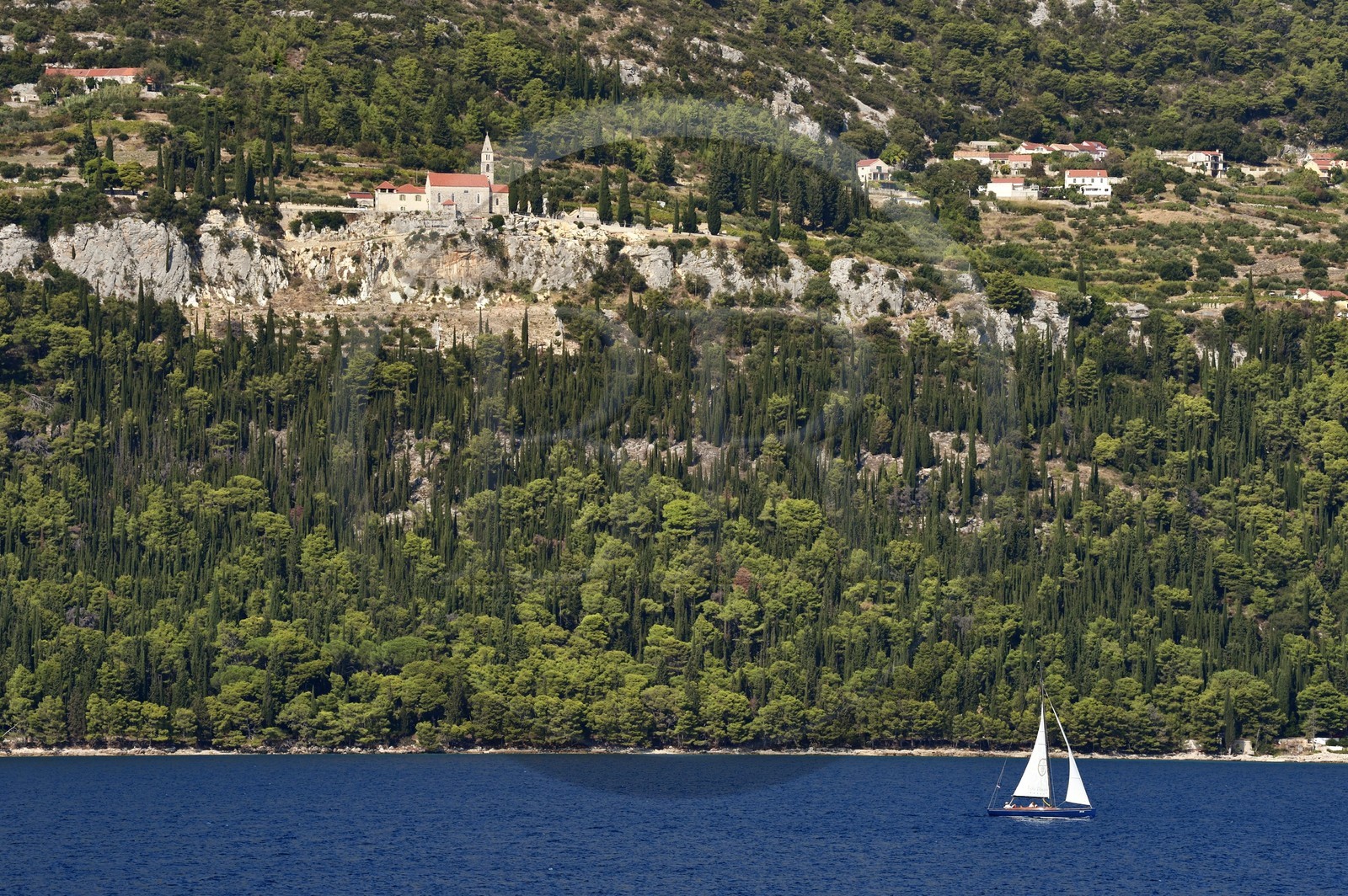 Croatie, Dalmatie, cote dalmate, Podgorje, Orebic, église Notre-Dame des Anges