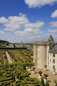 France, Indre-et-Loire (37), Vallée de la Loire classée patrimoine mondial de l'UNESCO, Villandry, le château de Villandry et ses jardins, propriété d'Henri et Angélique Carvallo