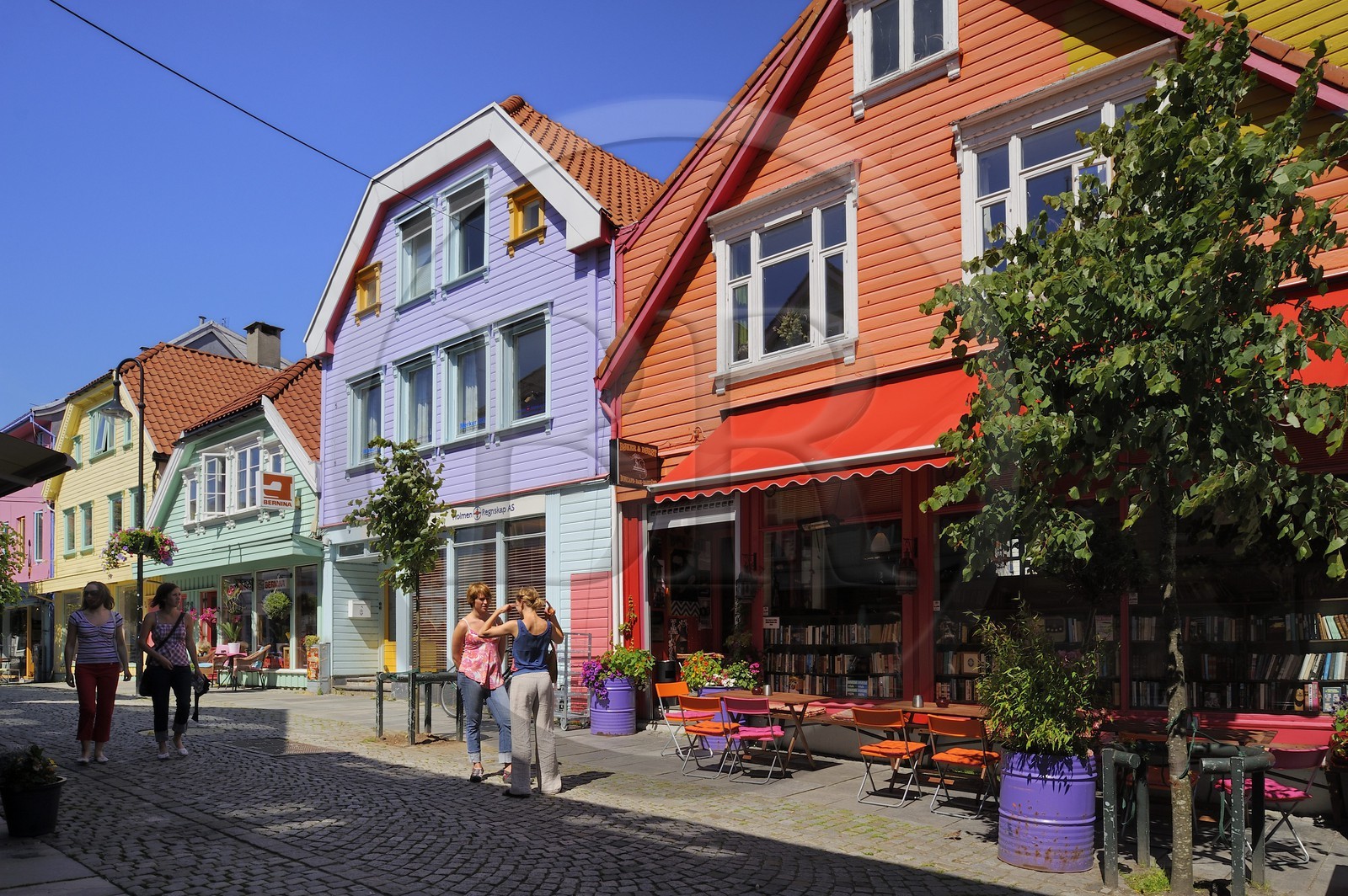 Norvège, Rogaland, Stavanger, maison en bois de la vieille ville