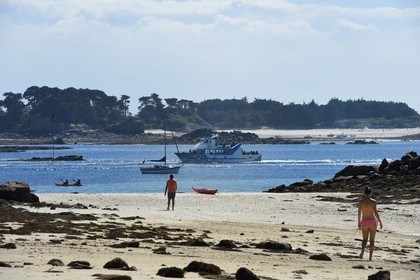 France, Finistère (29), Ile-de-Batz, plage de Pors An Iliz