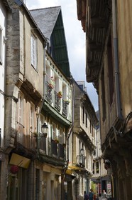France, Morbihan (56), Golfe du Morbihan, Vannes, maisons à pans de bois rue Saint Salomon