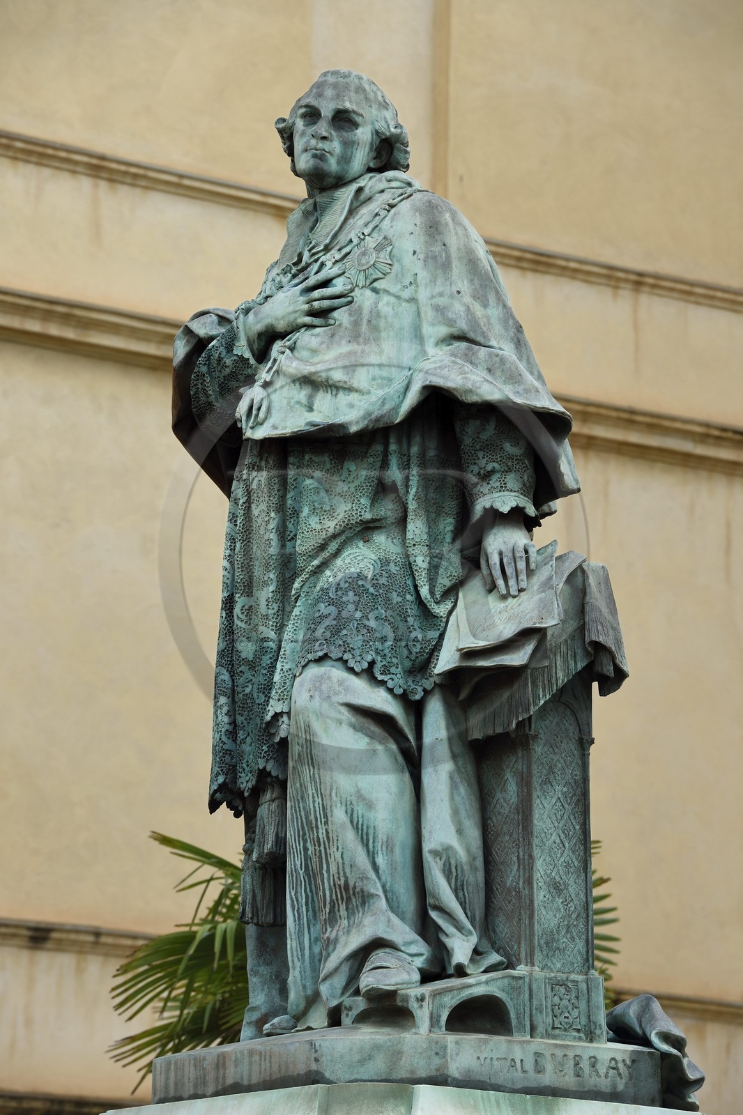 France, Corse-du-Sud (2A), Ajaccio, musée Fesch (musée des beaux-arts), statue du Cardinal Joseph Fesch