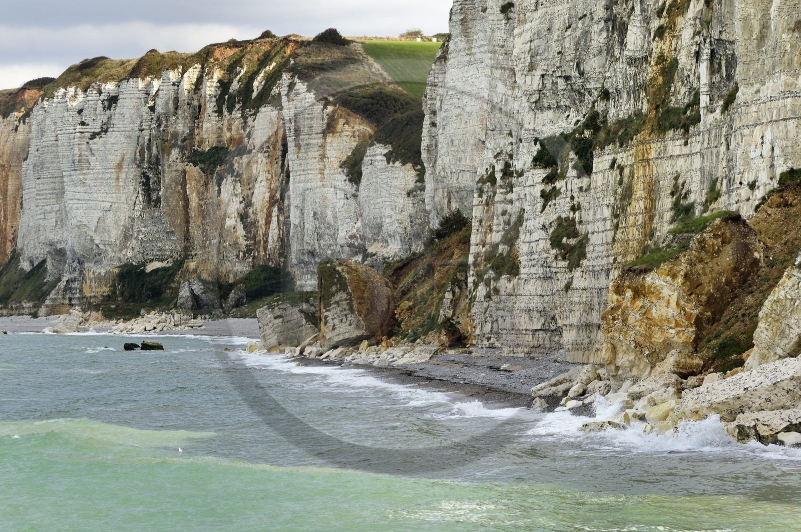 France, Seine-Maritime (76), Côte d'Albâtre, Pays de Caux, les falaises à Yport