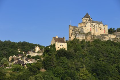 France, Dordogne (24), Périgord Noir, vallée de la Dordogne, Castelnaud-la-Chapelle labellisé Les Plus Beaux Villages de France, le château de Castelnaud-la-Chapelle