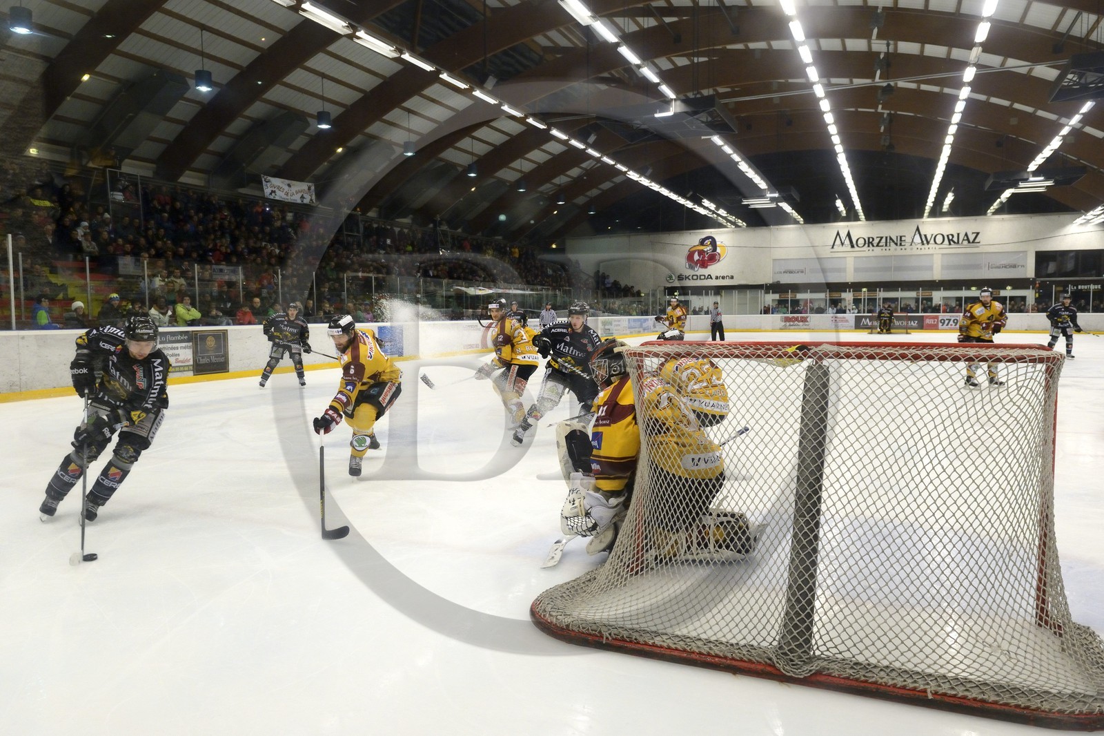 France, Haute Savoie, Morzine, ice hockey game from the Morzine-Avoriaz Hockey Club called the Penguins
