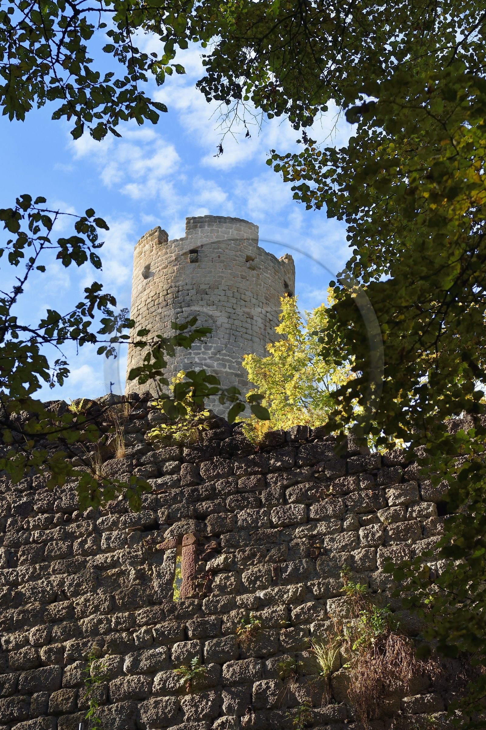France, Bas Rhin, Alsace Wine Route, Andlau, the castle of Andlau (Haut-Andlau)