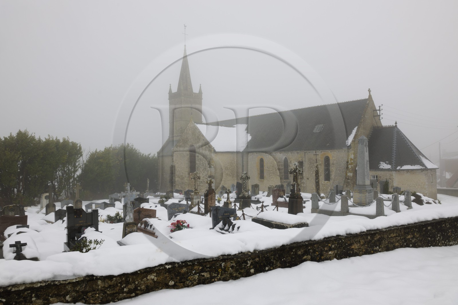 France, Manche (50), Cotentin, marais de la Douve, église de Liesville-sur-Douve