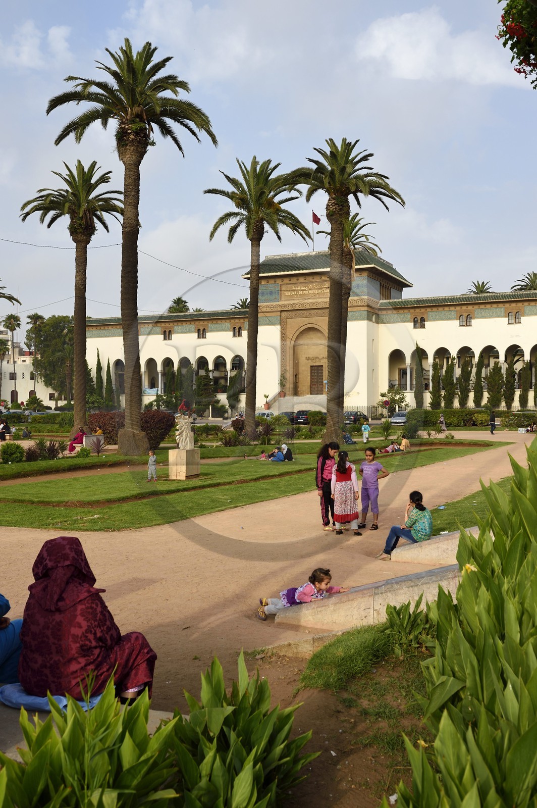 Morocco, Casablanca, the courthouse on Mohammed V square built between 1920 and 1923 by architect  Joseph Marrast