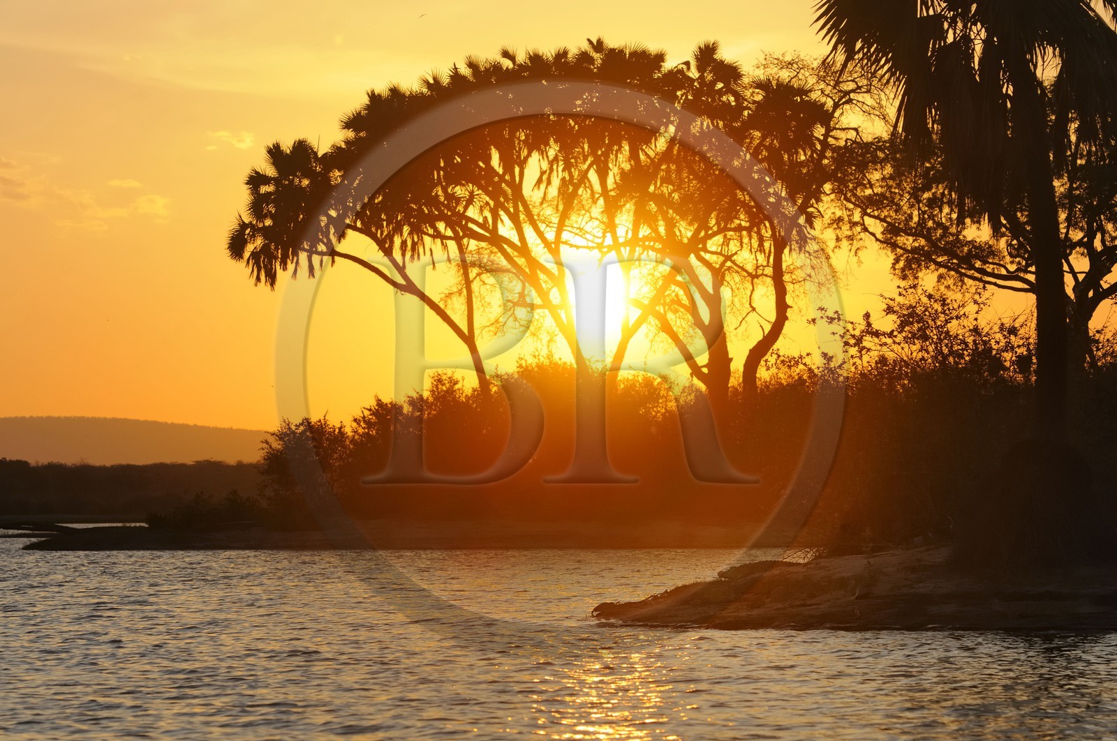 Tanzania, Selous Game Reserve is one of the largest fauna reserves of the world and designated a UNESCO World Heritage Site in 1982, the lake Nzerakera on the Rufiji river