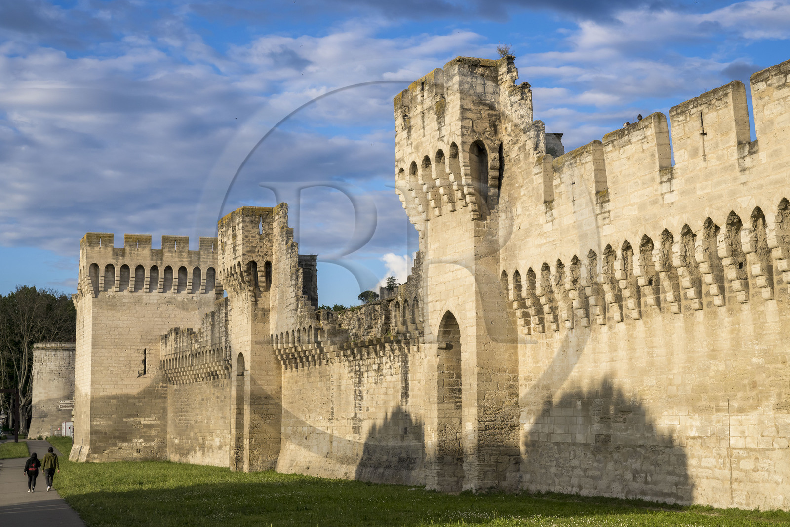 France, Vaucluse (84), Avignon, les remparts sur les bords du Rhône