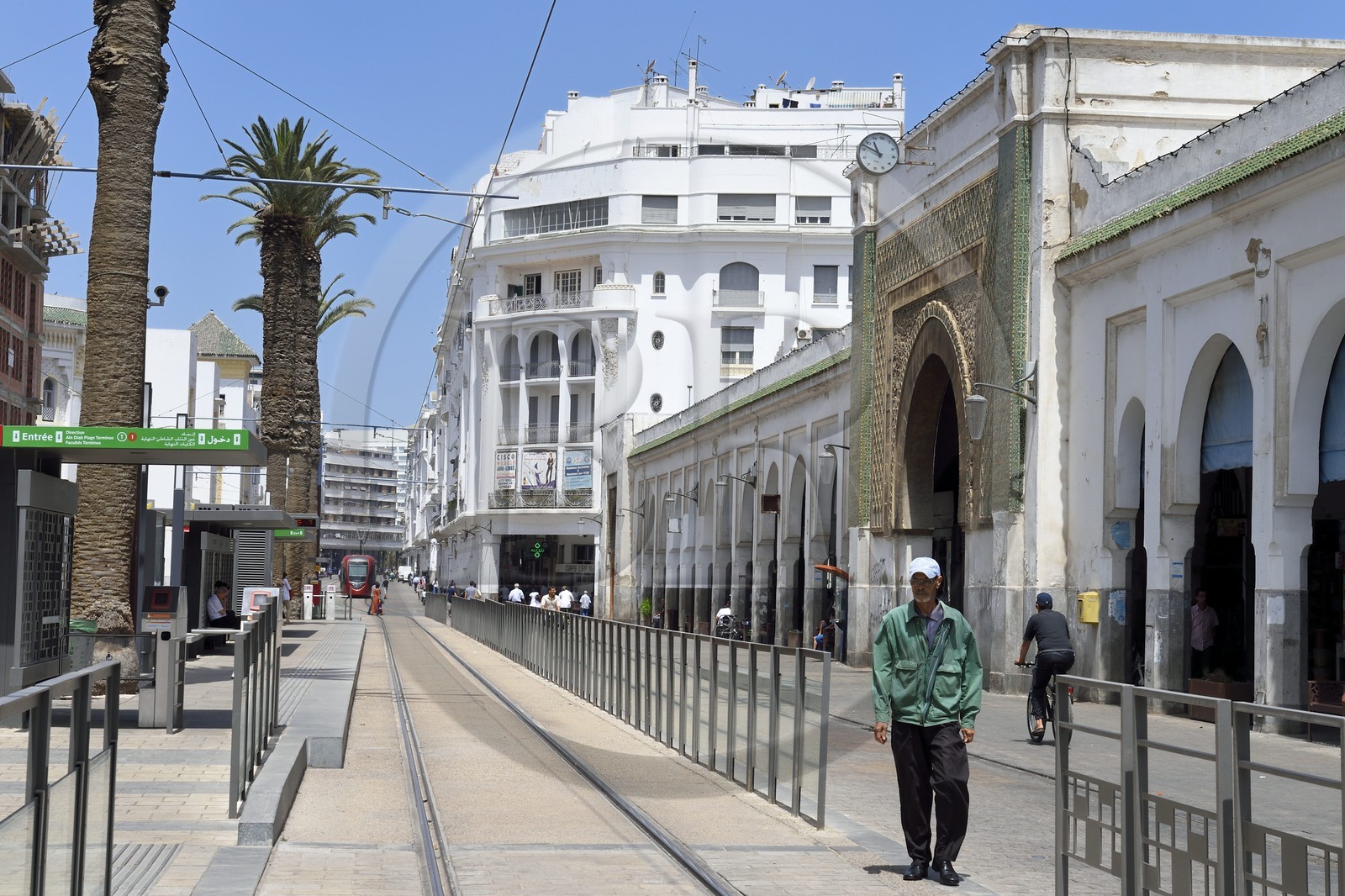 Morocco, Casablanca, Mohammed V boulevard, the central Market built in 1917 by architect Pierre Bousquet