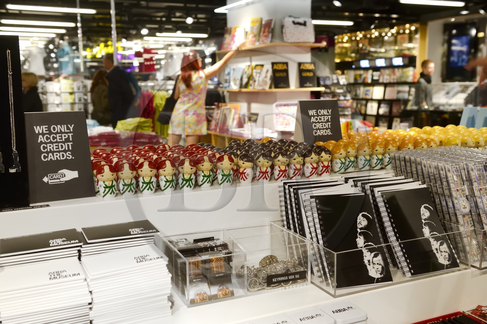 Suède, Stockholm, musée ABBA, la boutique d'objets souvenirs