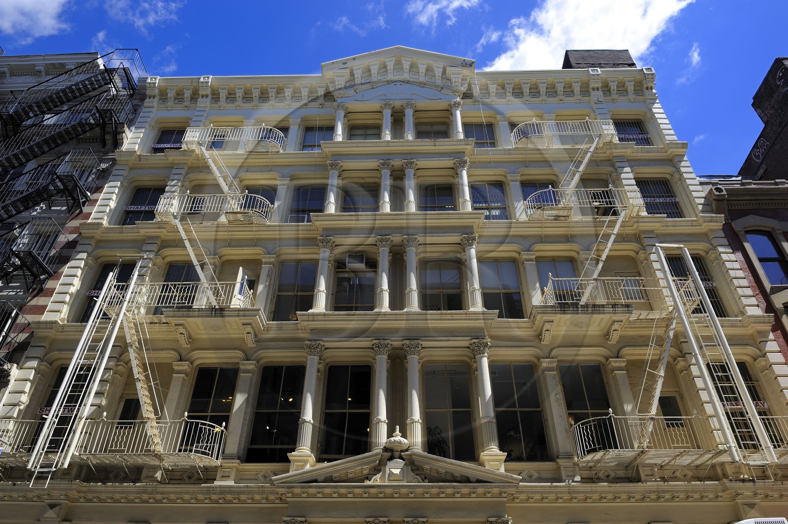 United States, New York, Manhattan, Soho, historic buildings in Cast Iron on Greene Street