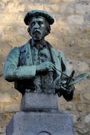 France, Val d'Oise, French Vexin natural regional park, Auvers sur Oise, painter Daubigny immortalized next to the church