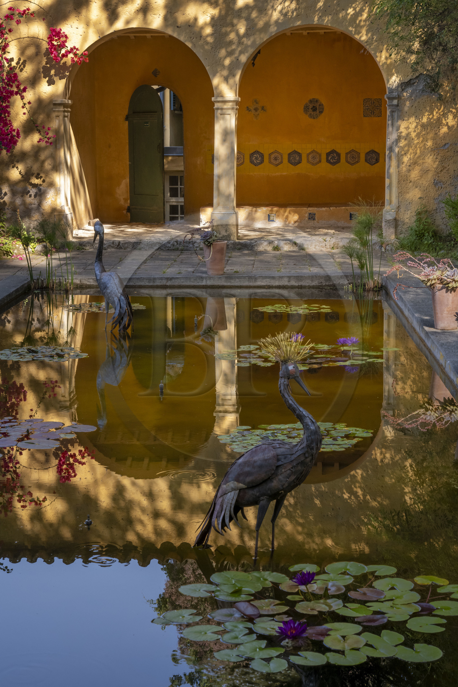 France, Alpes-Maritimes, Menton, the garden Serre de la Madone, the Moorish-inspired garden in the villa of Major Lawrence Johnston