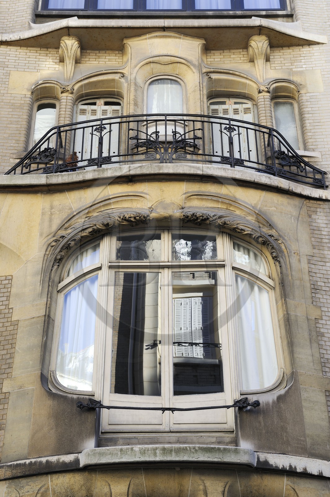 France, Paris (75), l'hôtel Guimard situé au 122 avenue Mozart de style Art Nouveau par Hector Guimard