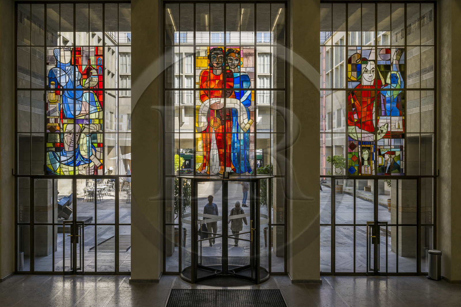 Switzerland, Basel, the Kunstmuseum Basel Hauptbau (Art Museum) from 1936, the entry hall