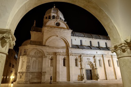 Croatia, Dalmatia, Dalmatian Coast, Sibenik, Saint James Cathedral listed as World Heritage by UNESCO