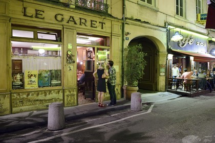 France, Rhône (69), Lyon, Restaurant bouchon lyonnais Le Garet, le héros de la Résistance Jean Moulin venait régulièrement y déjeuner
