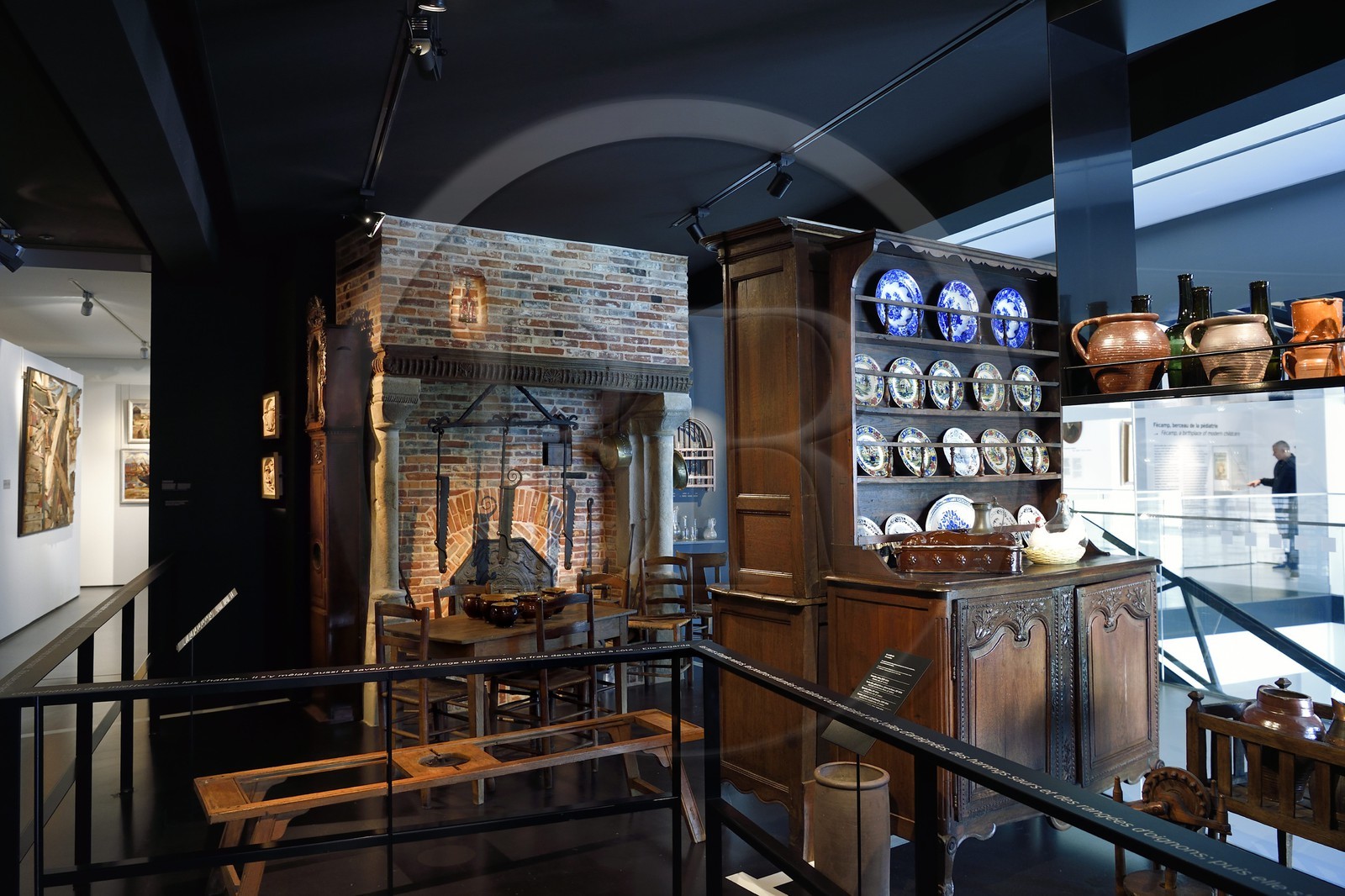 France, Seine-Maritime (76), Pays de Caux, Côte d'Albâtre, Les Pêcheries - Musée de Fécamp, reconstitution d'intérieurs de maisons et fermes cauchoises