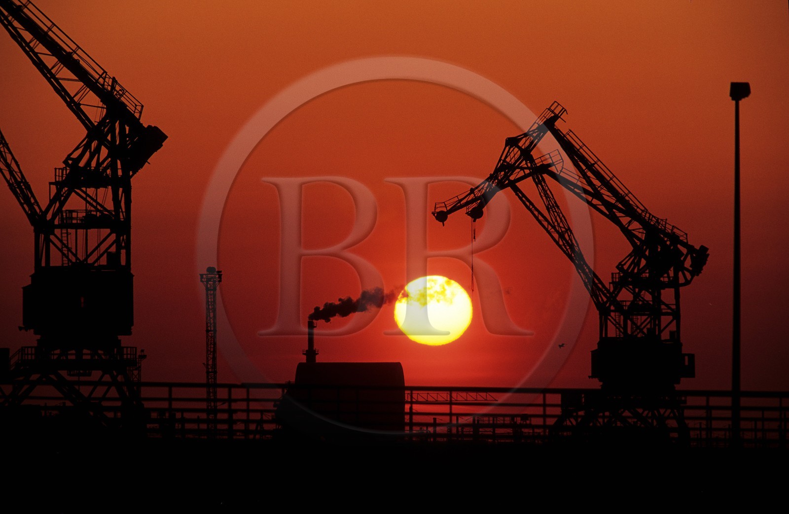 France, Hérault (34), Sète, le port industriel, quai de déchargement