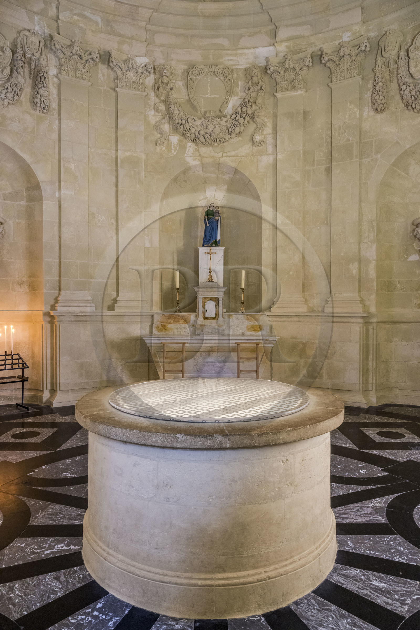 France, Gironde (33), le Verdon-sur-Mer, phare de Cordouan, classé Patrimoine Mondial de l'UNESCO, la chapelle