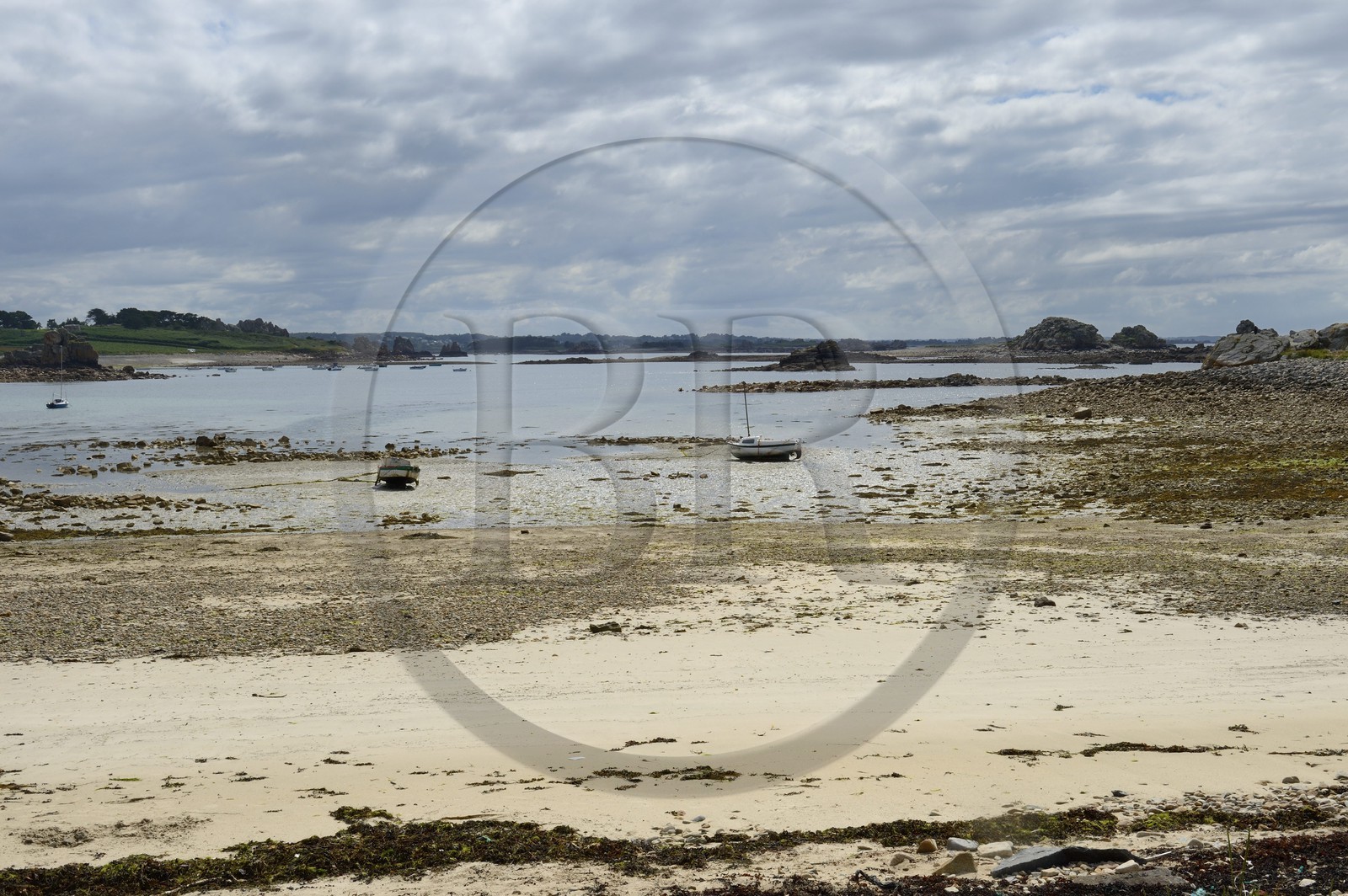 France, Côtes-d'Armor (22), Côte d'Ajoncs, Plougrescant, Anse de Pors Scaff