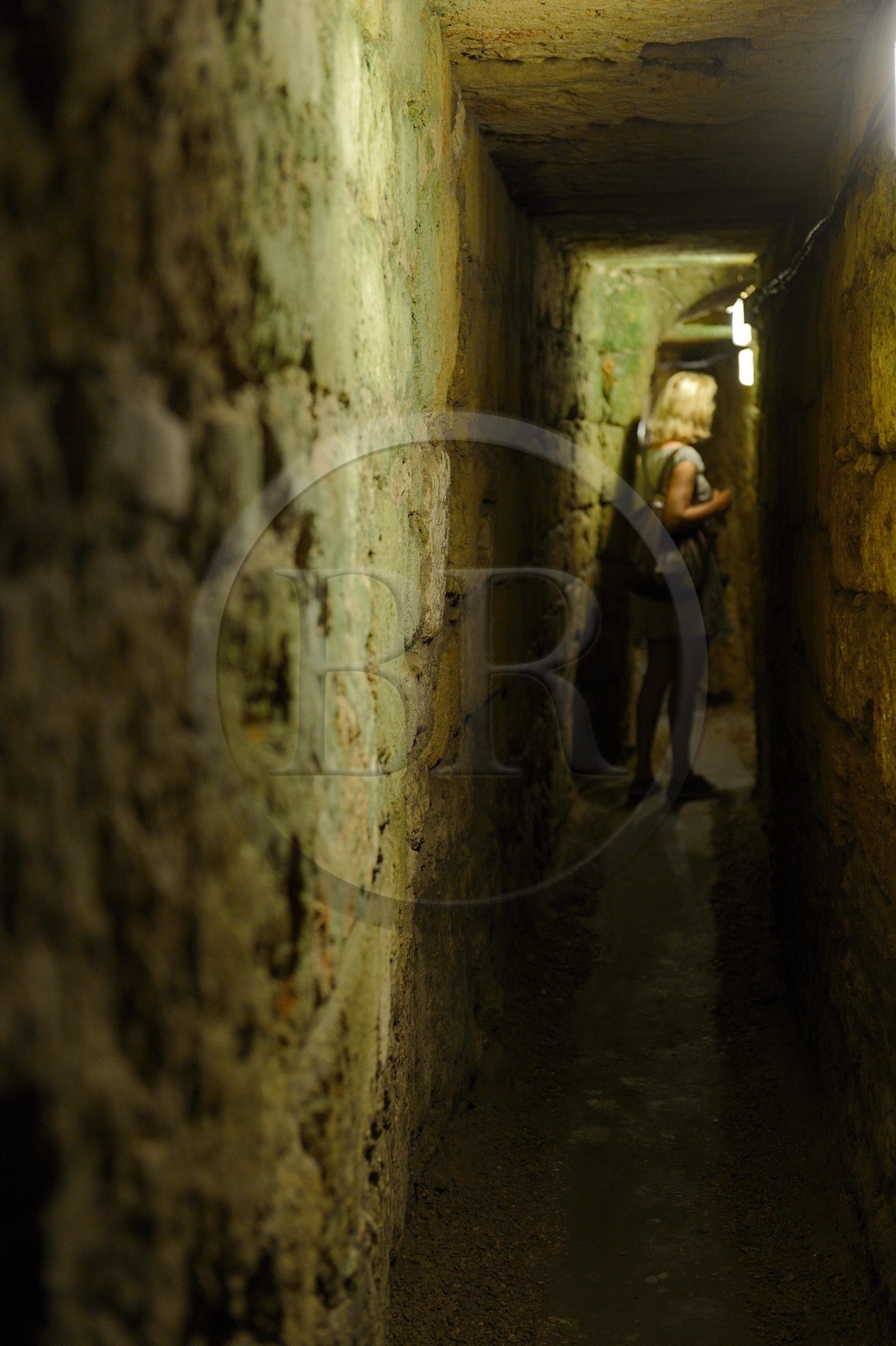 Israel, district Nord, Galilée, Acre (Akko), vieille ville, classée Patrimoine Mondial de l'UNESCO, le tunnel sous la citadelle des Hospitaliers