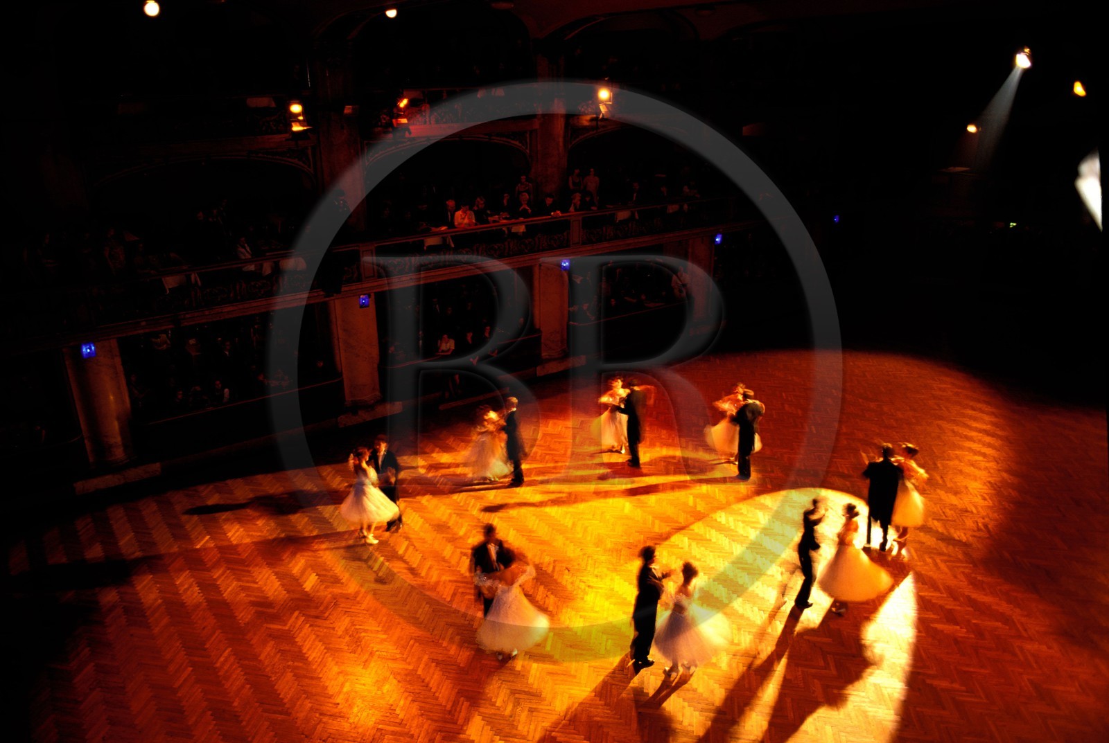 Czech Republic, Prague, ball room of the Lucerna, waltzes of the traditional college ball