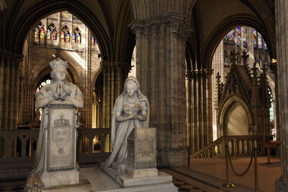 France, Seine-Saint-Denis (93), Saint-Denis, la basilique de Saint-Denis, orants de Louis XVI et de Marie-Antoinette