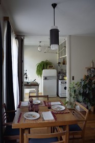 France, Seine-Maritime (76), Le Havre, Centre-ville reconstruit du Havre par Auguste Perret classé Patrimoine Mondial de l'UNESCO, Maison du Patrimoine atelier Perret, appartement temoin de la reconstuction, agencé et meublé année 1950