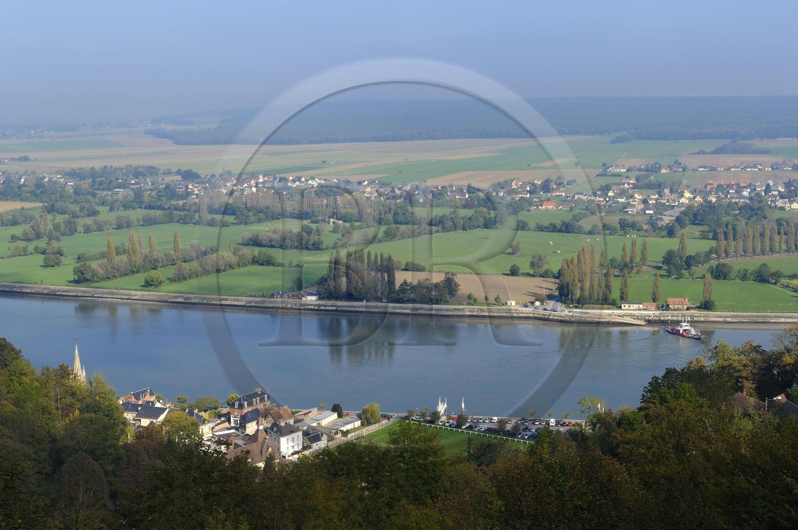 France, Seine-Maritime, the village of La Bouille on the River Seine