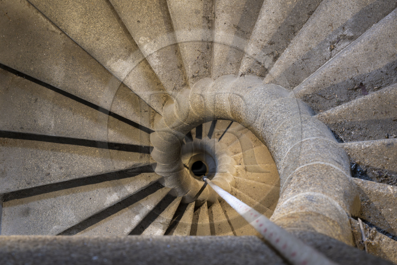 France, Ille-et-Vilaine (35), Côte d'Emeraude, Saint-Malo, Cathédrale Saint-Vincent de Saint-Malo, escalier hélicoïdal évidé de la fin du XVIème siècle