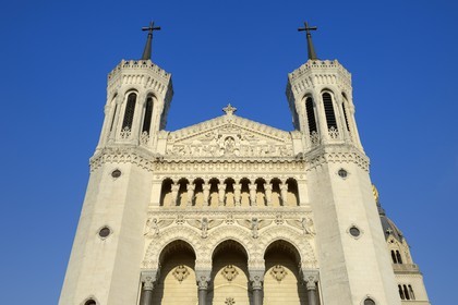 France, Rhône (69), Lyon, site historique classé Patrimoine Mondial de l'UNESCO, Basilique Notre Dame de Fourvière