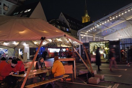 France, Bas Rhin, Strasbourg, old town listed as World Heritage by UNESCO, Christmas Market Off Place Grimmeissen