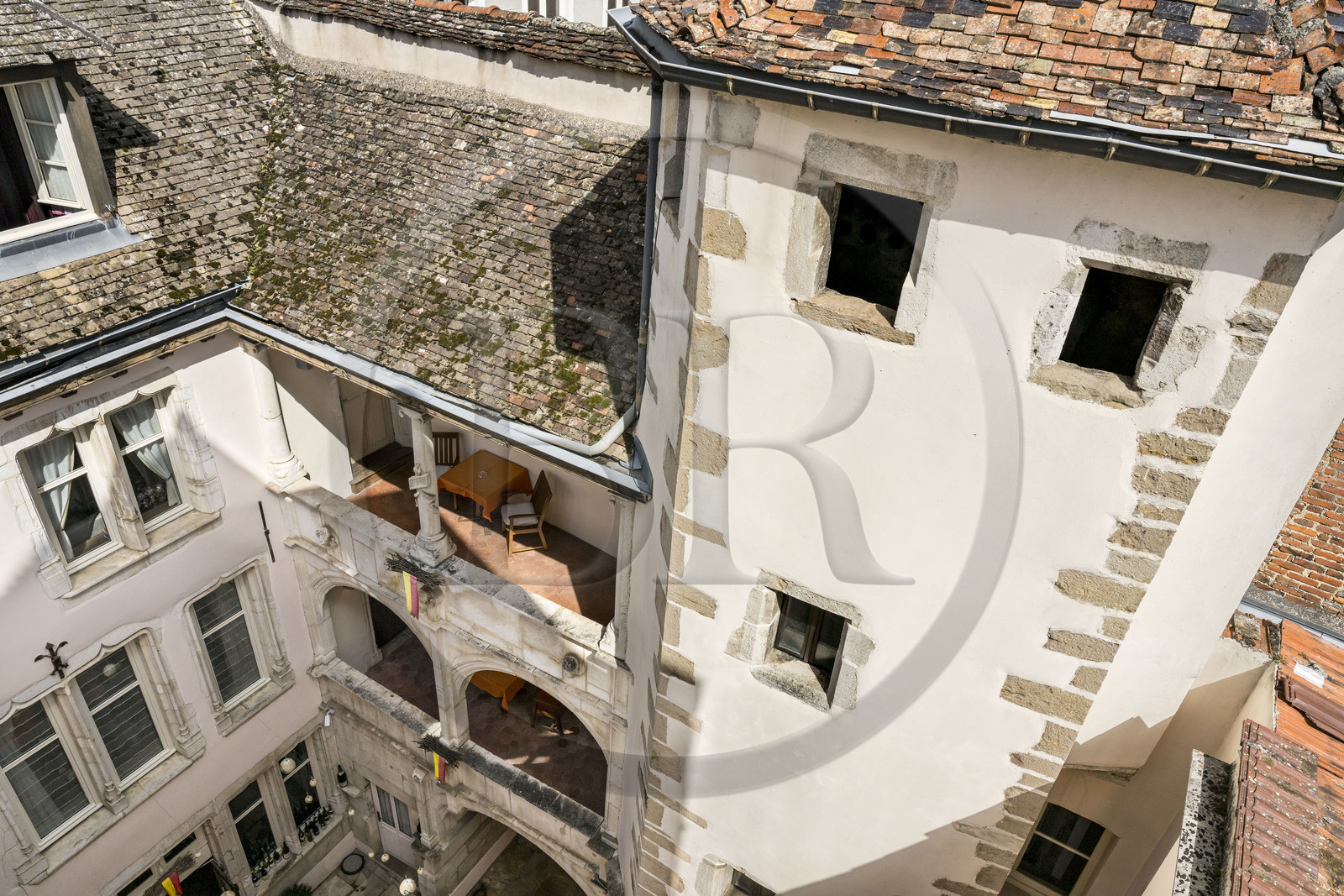 France, Côte-d'Or (21), les climats de Bourgogne classés Patrimoine Mondial de l'UNESCO, Beaune, Hotel Le Cep dans l’hôtel particulier Brunet de Monthelie du XVe et XVIe siècle