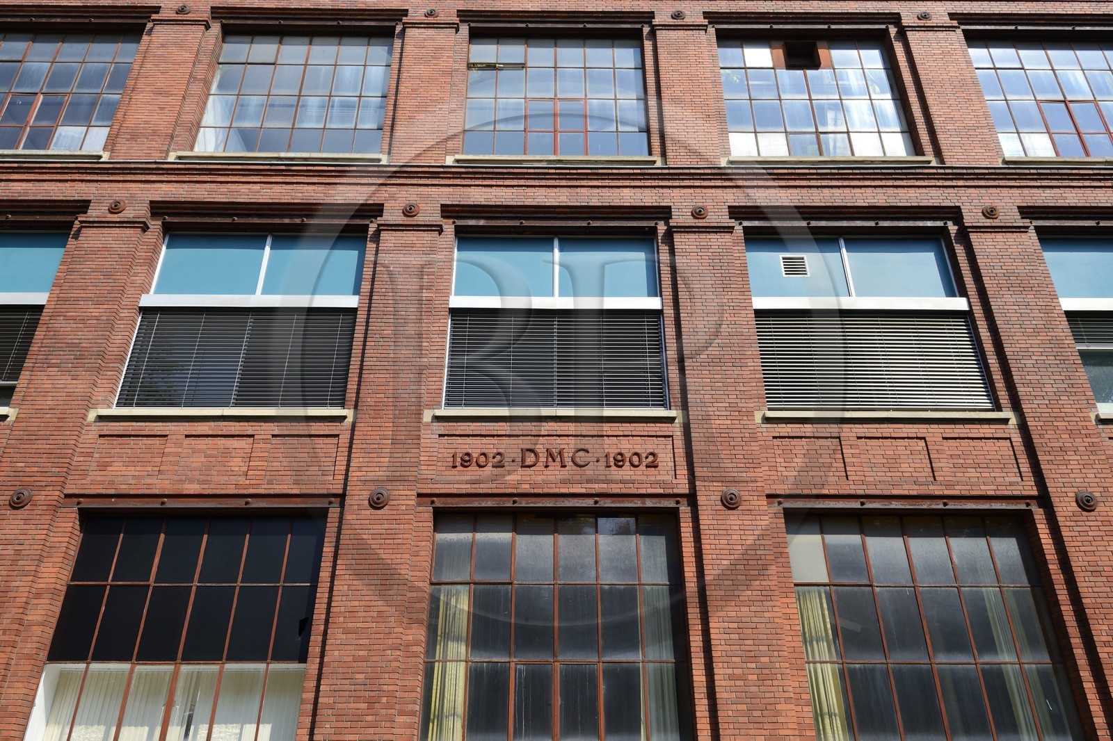France, Haut Rhin, Mulhouse, partially deserted buildings of the DMC (Dollfus-Mieg and Company) textile company, former offices