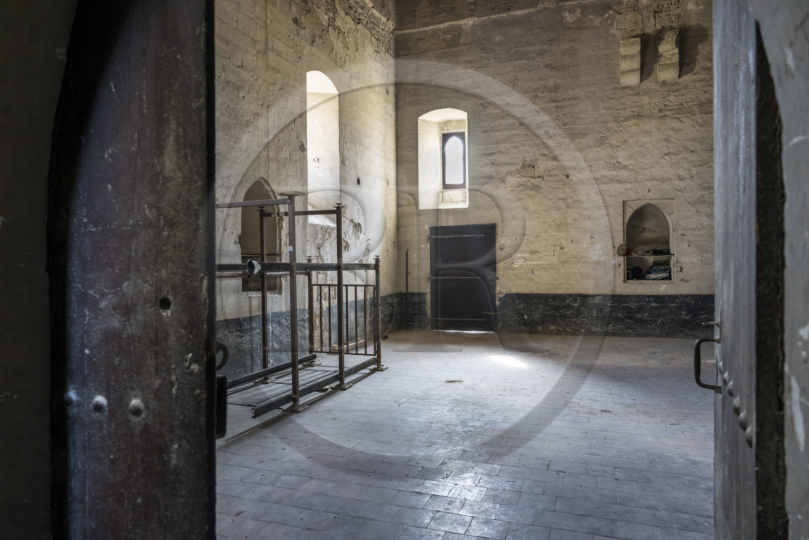 France, Vaucluse (84), Avignon, Palais des Papes classé Patrimoine mondial de l'UNESCO, le chatelet situé au dessus de la bibliothèque et où se tenaient les gardes chargés de la sécurité du Pape